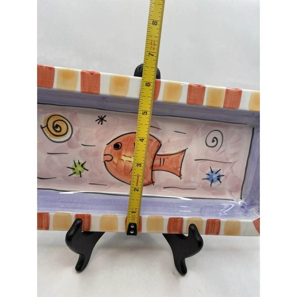 Ceramic‎ Serving/Appetizer Dish ~ Hand Painted~  Made in Italy - Picture 5 of 9